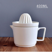 健康环保陶瓷手动榨汁器简约纯白无菌，易清晰(易清晰)手工榨汁机鲜榨水果器