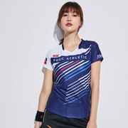 佩琪酷2024年羽毛球服短袖，上衣男女运动套装透气速干球衣定制