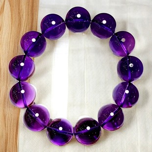 9a收藏级乌拉圭紫水晶，手链男女款，天然深紫色半宝石大颗16m