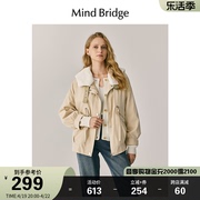 mindbridge冬季女士棉服短款保暖加厚外套，韩版休闲棉衣