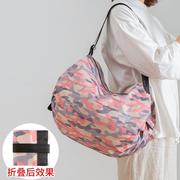 日式折叠风琴购物袋手提大容量收纳袋布袋单肩便携式旅行包买菜包