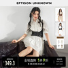 EPTISON连衣裙女2024夏季法式条纹高级复古甜美仙女套装裙子