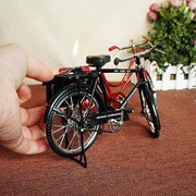创意自行车模型复古怀旧二八大杠款单车摆件，家居客厅装饰品收藏