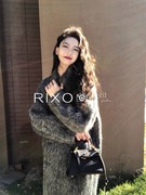 rixoexit法式名媛风高级感斗篷，灰色双面羊绒，大衣毛呢外套女冬装