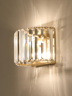 后现代水晶壁灯简约创意个性客厅墙壁卧室床头灯简欧过道灯具轻奢
