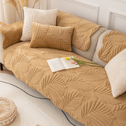 新冬季加绒加厚沙发垫毛绒防滑欧式简约现代沙发坐垫子客厅全包促
