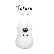 日本totoro宫崎骏吉卜力正版白色小龙猫公仔玩偶布娃娃毛绒玩具