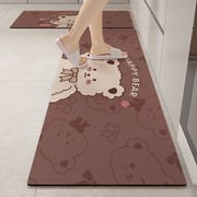 硅藻泥厨房地垫，专用防水防油可擦免洗地毯，门口防滑吸水吸油脚垫子