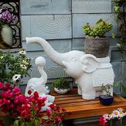新中式大象小摆件庭院花园阳台楼顶，造景花架装饰搭配户外花盆底座