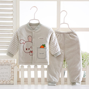 婴儿棉袄春秋薄婴儿衣服，儿童棉衣套装，中厚男女宝宝外出保暖棉服
