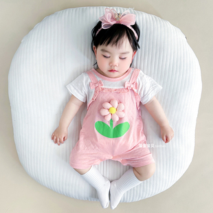婴儿衣服女宝宝夏装连体短袖薄款哈衣公主超萌一岁3个月6夏季夏天