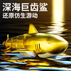 遥控鲨鱼可潜水机械玩具电动水上遥控船玩具可下水中里下小摇控沙