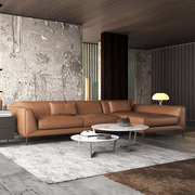 梵达皮艺沙发客厅小户型意式简约现代轻奢北欧头层皮真皮贵妃沙发