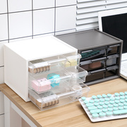 日本创意桌面收纳盒办公文具盒抽屉式化妆品杂物整理箱塑料DIY