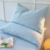水洗棉格子枕套一对装48x74cm枕头套2个装宿舍单人双人枕芯内胆套