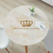 圆形餐桌桌布大圆桌台布软质，玻璃水晶板pvc防水防油防污茶几桌垫