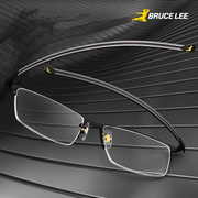 BRUCE LEE联名款近视散光眼镜运动商务β钛超轻镜半框防蓝光镜片
