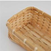手艺人手作竹制品竹编器皿长形，收纳筐餐具筷子，茶叶包小物(包小物)收纳盒