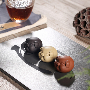 创意紫砂个性茶宠摆件可养招财生肖猪茶桌茶台迷你猪小玩件