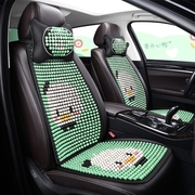 北京现代朗动领动名图汽车坐垫夏季通用夏季木珠座套卡通单片座垫