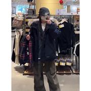 冬装羽绒棉服女2024年新款加厚工装派克服大毛领冬季棉衣棉袄外套