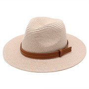 草帽沙滩帽男女海边户外防晒遮阳帽太阳帽礼帽爵士帽 Straw Hat