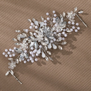 欧美新娘发饰水晶发带手工编织花朵，头饰婚纱盘发饰品水钻插梳