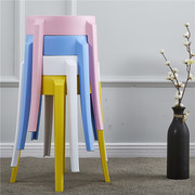 塑料凳子加厚成人餐桌凳时尚创意高凳餐凳椅子家用凳彩色圆凳
