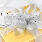 新年金葱银葱带婚庆烘焙蛋糕礼盒装饰彩带包装金色丝带diy礼物