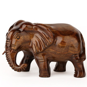 红木雕刻工艺品大象摆件20cm实木质大象新中式客厅玄关木象一对