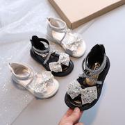 巴拉柆女童鞋公主鞋2024夏季儿童软底凉鞋女宝宝鞋