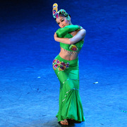 红是红啊绿是绿傣族舞蹈表演出服装比赛舞台民族服装孔雀舞绿