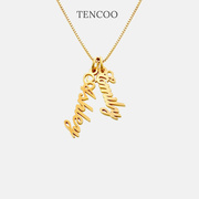 挂在心口的名字TENCOO定制名字挂件项链 情侣礼物设计感项链