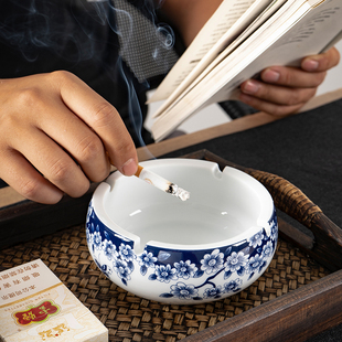 潮流新中式烟灰缸茶几茶桌陶瓷，烟缸创意个性时尚，实用欧式复古家用