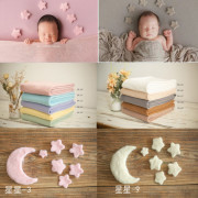 新生的儿摄影毯子影楼婴儿宝宝百天拍照的背景月子照相满月照道具