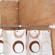 浴室浴杆浴帘杆加粗伸缩多功能免打孔浴室挂帘撑杆窗帘杆1.-2.4m