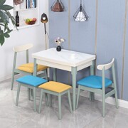 小户型实木餐桌椅组合北欧岩板可折叠餐桌简约家用长方形伸缩饭桌