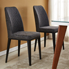 简约现代餐椅美式餐厅椅子北欧风软包皮革靠背椅家用舒适洽谈椅