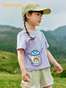 巴拉巴拉女童短袖T恤小童宝宝体恤2023夏装童装儿童洋气上衣