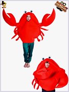成人大女大男情侣款搞笑恶搞螃蟹服装可爱动物角色扮演派对服装