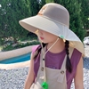 儿童披肩帽子夏季大帽檐，遮阳帽男女宝宝洋气防晒帽小孩沙滩太阳帽