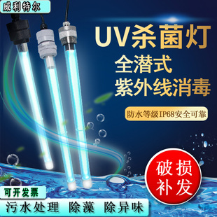 水处理紫外线杀菌消毒灯单端四针浸没式UV杀菌灯管工业污水净化器