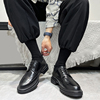 时尚潮流英伦男士商务皮鞋尖头系带布洛克雕花韩版发型师潮鞋
