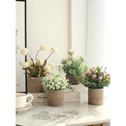 仿真花盆栽客厅摆件假花绿植物盆景室内餐桌面花摆设装饰迷你创意