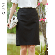 黑色半身裙女中长款高腰包臀裙夏季2023西装裙气质职业工作裙