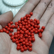 台湾红珠子红朱砂散珠串珠，diy手工手链，项饰品配件佛珠半成品