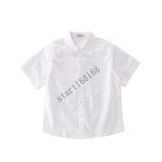 英伦学院风白色衬衫男童短袖衬衣园服棉中小学表演服儿童学院校服