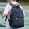 欧美时尚暗格纹尼龙双肩背包商务电脑大容量休闲旅行男士纯色书包