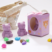 小熊造型香皂儿童生日伴手礼卡通手工皂元旦幼儿园分享小礼物