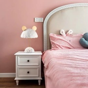 北欧女孩卧室米奇台灯卡通，房间灯创意儿童公主，房粉色装饰床头夜灯